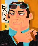 The Banker by Graham Knuttel, oil on canvas, sold Jan 2018