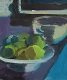 Brian Ballard, Lemons & Apples, 2004, oil on canvas board