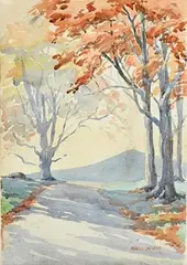 Mabel Young, Autumn Shadows Kilmacanoque, watercolour