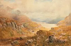 William Bingham McGuiness, Western Landscape, watercolour
