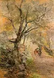 Rose Maynard Barton, On the Old Coach Road to Bangor, 1905, watercolour