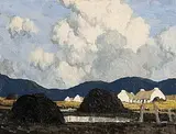 The Village By The Bog by Paul Henry, c.1934-1936, oil on canvas, sold Dec 2017
