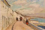 The Turf Cart, Roundstone by Letitia Marion Hamilton, oil on canvas, sold Dec 2017