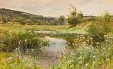 Fanny Wilmot Currey, Meandering Stream, watercolour