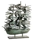 John Behan, Western Famine Ship, 2016, bronze - no.4 from an edition of 9