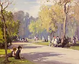 Children in The Park by Frank McKelvey, oil on canvas, sold Dec 2017