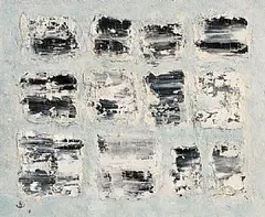 Grid by John Kingerlee, 2007, oil on board, sold Dec 2017