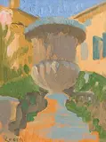 William John Leech, Sketch in Grasse, oil on board