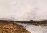 Percy French, Connemara Landscape with Peat Stacks