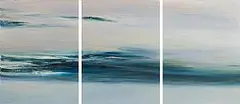 Morning Sea, Co.Mayo by Mary Lohan, oil on canvas triptych, offered Dec 2017