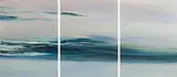 Mary Lohan, Morning Sea, Co.Mayo, oil on canvas triptych
