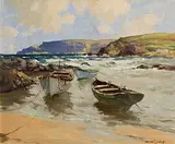 Easterly Wind, Antrim Coast, Cushendun by Maurice Canning Wilks, oil on canvas, sold Dec 2017