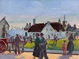 Evening at Rush by Maurice MacGonigal, oil on canvas, offered Dec 2017
