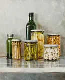 Mark O'Neill, Verde Bodegon Espanol, oil on board