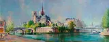 Kenneth Webb, Notre Dame, Paris, oil on canvas