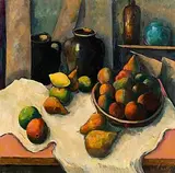 Peter Collis, Still Life on Tabletop, oil on canvas