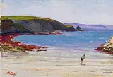 Hans Iten, Boy on the Beach, Co.Antrim, oil on board