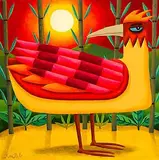 Bird of Paradise by Graham Knuttel, oil on canvas, sold Dec 2017