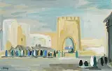 Walls of Algeria by Markey Robinson, 1991, gouache on board, sold Oct 2017