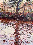 On Reflection by Arthur K. Maderson, oil on board, sold Oct 2017
