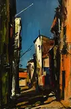 Kenneth Webb, Spanish Lane, oil on board
