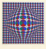 Neptun II by Victor Vasarely, 1978, screen colour print on white wove paper numbered 11 from an edition of 15, sold Oct 2017