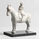 Horse and Rider by Melanie Le Brocquy, bronze on marble base - artist's copy, offered Oct 2017