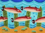 Into the Deep Blue by Graham Knuttel, pastel, sold Oct 2017