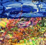 Kevin Sharkey Irish, Abstract, acrylic on canvas
