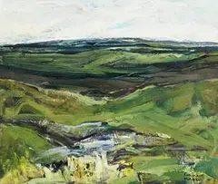 Mist in Boglands by Rosemary Mitchell, oil on canvas, sold Oct 2017
