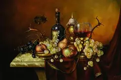 Furst, Asztali Csendelet, oil on board