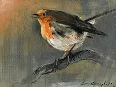 Con Campbell, Robin, oil on board