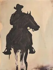 Cowboy Study No.11, The Artist by Jeff Schneider, 2009, oil on canvas, sold Oct 2017