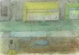 Arthur Power, Two Cafe's, 1981, pastel on paper