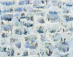 Malachy Costello, Winter Field - Blue, oil on canvas
