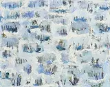 Malachy Costello, Winter Field - Blue, oil on canvas