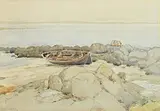 Theodore James Gracey, Connemara Seascape, watercolour