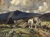 Bringing Home the Turf by Charles McAuley, oil on board, sold Sep 2017