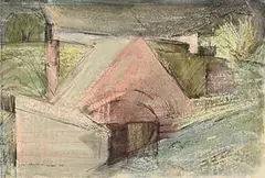 Louis le Brocquy, Tuam, 1945, watercolour