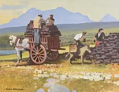 John Skelton Snr, The Turf Collectors, oil on canvas