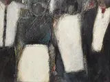 John Shinnors, The Wedding Party, oil on paper