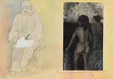 Gerard Dillon, The Bathers and Self Portrait, gouache & ink on paper