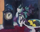 Brian Ballard, Still Life - Clock, Flowers & Fruit