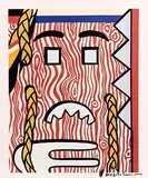 Roy Lichtenstein, Head with Braids, 1982, signed offset print