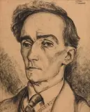 Harry Kernoff, Cathal O'Shannon, 1931, charcoal drawing