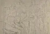 Henry Moore, Figures (Cramer 341), lithograph on handmade BFK Rives with watermark (1970's)