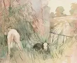 Entrance to the Estate by Terence P. Flanagan, 1987, watercolour, sold Sep 2017