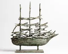 John Behan, Famine Ship, 2017, bronze - number 3 from an edition of 25