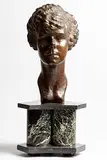 Female Bust by Gerard H. Vuerchaz French, unique bronze on marble plinth, offered Sep 2017