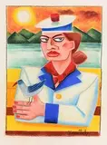 Sailor Girl by Graham Knuttel, pastel on paper, offered Sep 2017